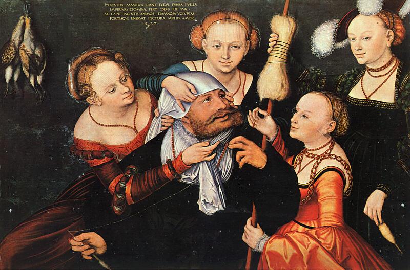 Lucas  Cranach Hercules Onfale oil painting picture